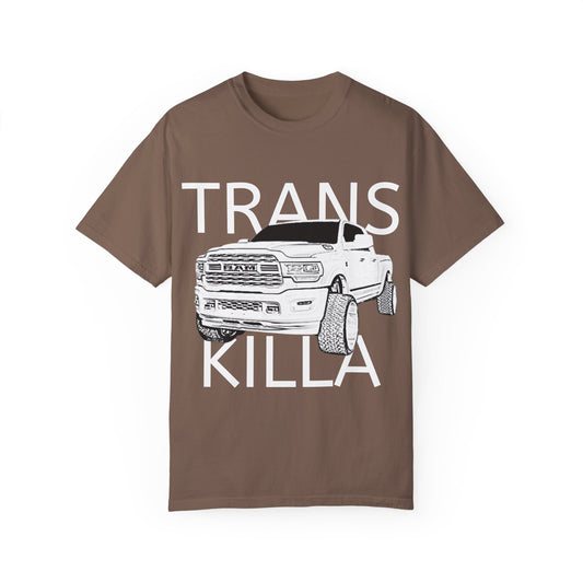 Unisex Garment-Dyed T-Shirt - "Trans Killa" Diesel Truck Graphic Tee